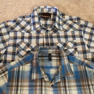 O’Neill and RVCA - 2 long sleeve button up shirts